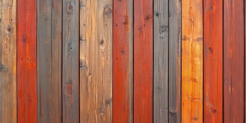 Rustic wooden slats create a unique texture for home exterior walls or cabins, featuring rust colored horizontal slat designs that highlight the wood grain for an inviting background in vertical