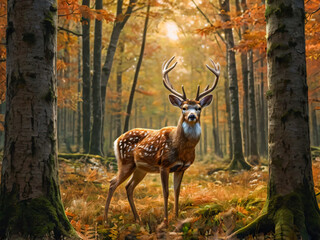 deer in the woods