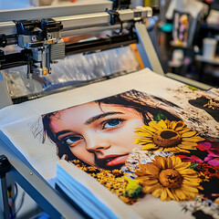 Vibrant Girl Portrait Print on Canvas