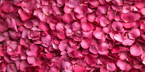 Obraz premium Vibrant pink rose petals displayed in a market setting, showcasing beautiful and natural rose petals against a colorful background texture that enhances their appeal.