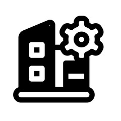 Building Maintenance Glyph Icon. Single icon, glyph vector icon