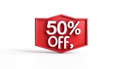 A red sign with the number 50 on it