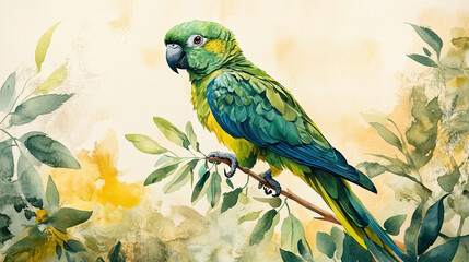 With soft blurred greenery surrounding it