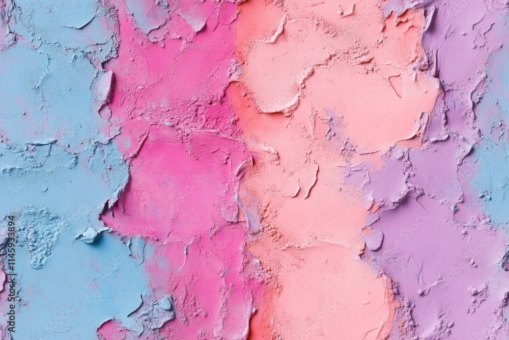 Poster seamless textured abstract background featuring a blend of pastel colors including pink, blue, and l