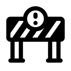 Under Construction Simple Glyph Icon. Single icon, glyph vector icon