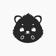 Mouse Logo Design Minimalist and Flat Vector white background