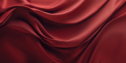 Obraz premium Luxurious fine silk draped beautifully against a rich marsala red background, showcasing the soft texture and elegance of fine silk in a captivating composition with a striking color contrast.