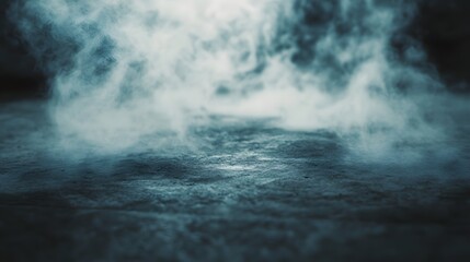 Dark Moody Ground Fog Scene Abstract Background