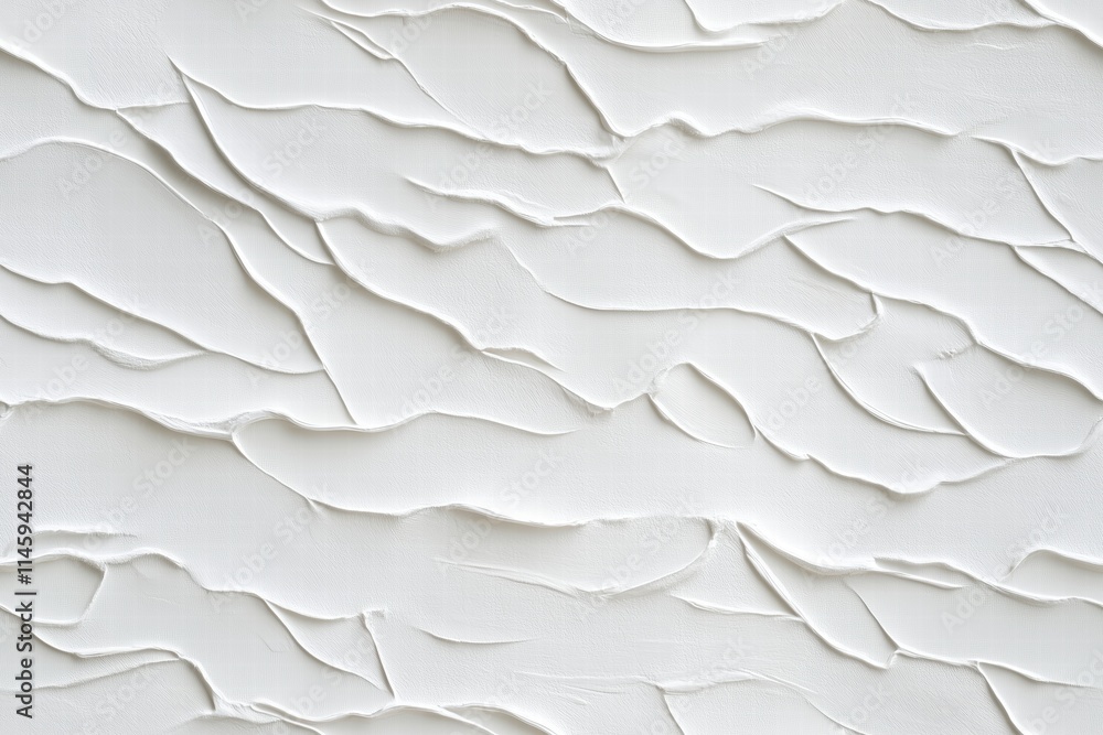 Poster seamless textured white surface with wavy patterns, resembling plaster or paint. the design features