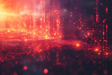 Fototapeta premium abstract gradients embedded digital textures free space text futuristic background technology