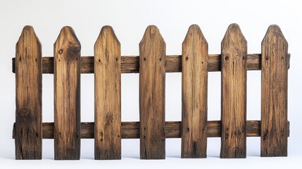Obraz premium Sturdy Wooden Plank Rustic Fence Design