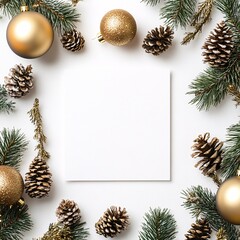 christmas background with balls and star