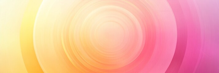 Fototapeta premium Abstract background with pastel pink and yellow concentric circles creating a tunnel effect