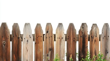 Rustic Wooden Fence in a Simple Garden Setting