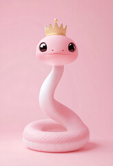 Fototapeta premium 3d cartoon cute snake illustration isolated on the background