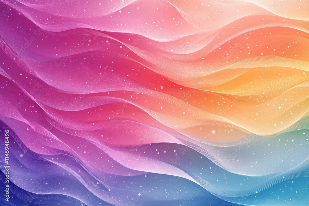 Poster soft pastel colors blend seamlessly in an abstract background, creating a dreamy atmosphere with flo