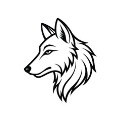 Abstract Wolf Profile Minimalist Line Art Vector for Wildlife and Adventure Themes
