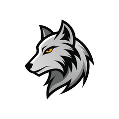 Modern Stylized Wolf Head Profile Vector Logo Design