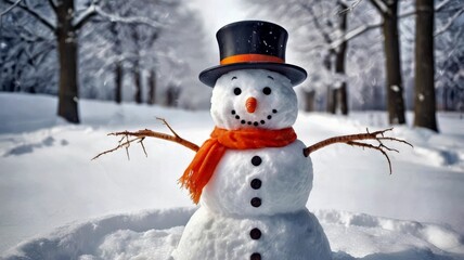 Obraz premium Funny snowman