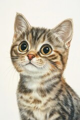 Fototapeta premium A picture of a feline animal with prominent eyes