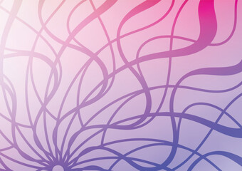 Swirl mandala line art gradient purple background