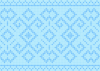 Blue art mosaic square pixel aztec background
