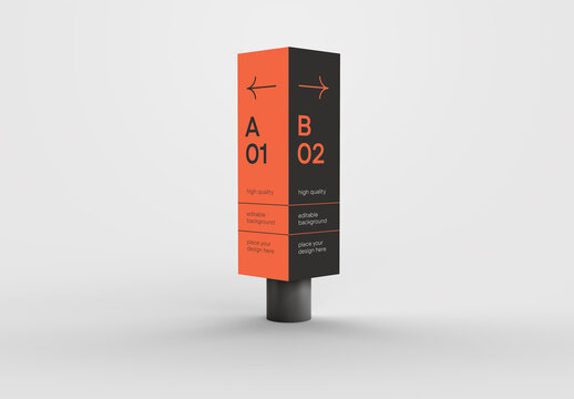 Signage Mockup for Advertising and Branding with Editable Background &ndash; High-Quality Design Template, AI-Generated