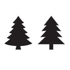 Christmas tree silhouette vector image 