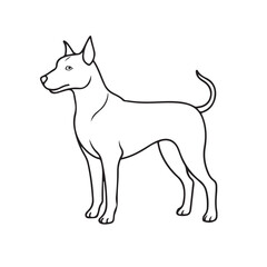 dog silhouette vector image