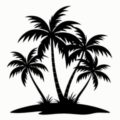 Fototapeta premium palm tree silhouette