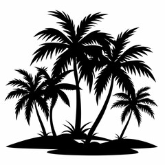 Fototapeta premium palm trees silhouettes