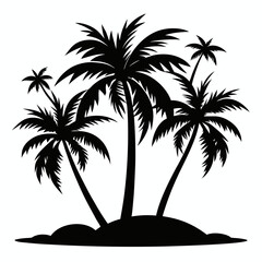 palm trees silhouettes
