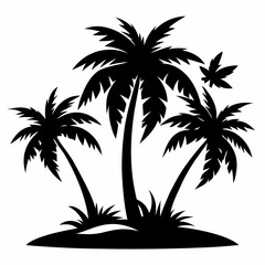 Fototapeta premium palm trees silhouettes
