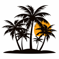 palm trees silhouettes