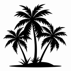 palm trees silhouettes