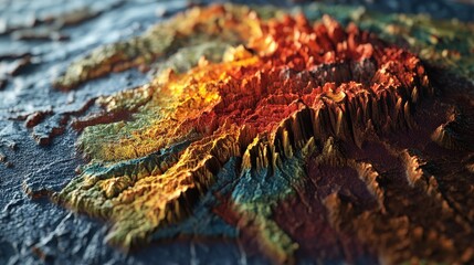 A simulation of crustal imbalance on a global scale, with different regions experiencing varying levels of seismic activity and surface deformation.