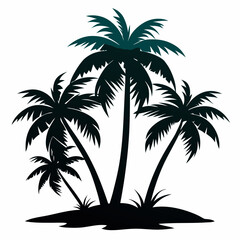 Fototapeta premium palm trees silhouettes