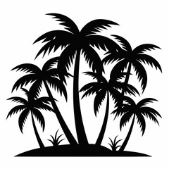 palm trees silhouettes