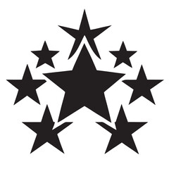 Fototapeta premium silhouette Star symbol set Black graphic elements collection vector icons