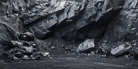 An awe inspiring graphite deposit showcases an abundance of rich mineral production and stones, creating a vibrant environment brimming with natural resources and industrial potential related to