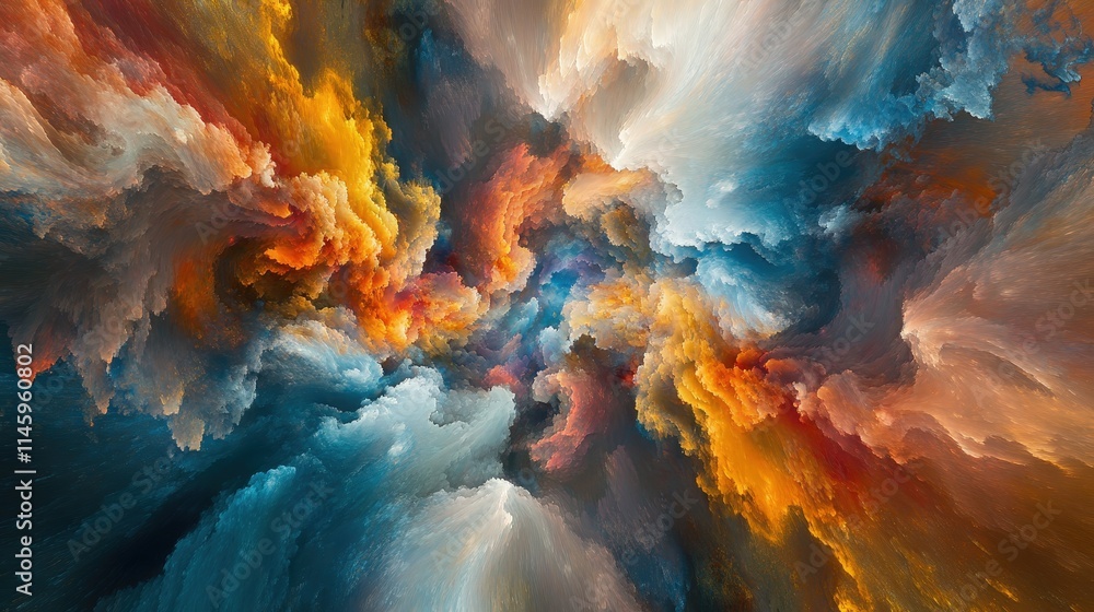 Poster a swirling vortex of colors and energy, pulling travelers into an unknown dimension, where time and 