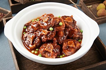 Delicious braised oxtail bone