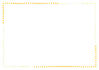 黄色の点線ラインの四角いフレーム