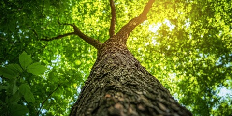 Fototapeta premium Forest Eco Credit plays a vital role in nature conservation, while Green Tree Carbon initiatives contribute to ecological protection and our global responsibility toward sustainability.
