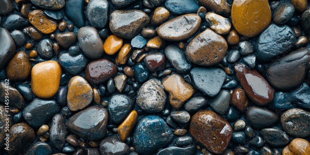 Poster wet small rocks create an interesting background suitable for text or as a wallpaper. this collectio
