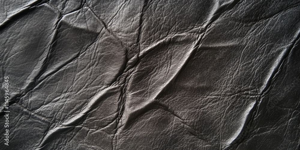 Poster abstract textured background featuring old leather or synthetic fabric in shades of gray, perfect fo