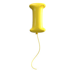 Yellow Balloon Letter I