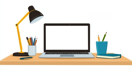 Daily Productivity Guide: Efficient Scheduling Tools in Flat Design Illustration