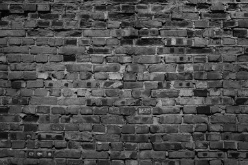 old grey brick wall close up