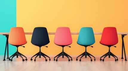 Obraz premium Ergonomic Chair Adjustment Tips for Workplace Comfort - Flat Design Illustration